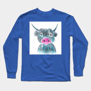 How Now Blue Cow Long Sleeve T-Shirt